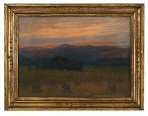 HANKINS Cornelius H 1864-1946,Tennessee Landscape with Haystacks,New Orleans Auction US 2021-03-27