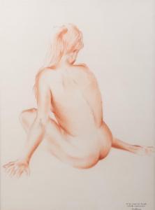HANNA David 1941-1981,SEATED NUDE SEEN FROM BEHIND,Potomack US 2021-12-16