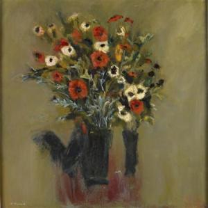 HANNA NEIL 1959,SCOTTISH WILD FLOWERS AND BLACK COCKEREL,Lyon & Turnbull GB 2012-11-29