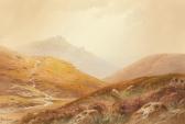 HANNAFORD Charles E 1863-1955,Sheep on a hillside with a distant rocky tor,John Nicholson 2020-12-07