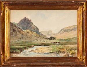 HANNAFORD CHARLES Edward 1863-1895,The Ogwen Valley Near Capel Curig, North Wa,Neal Auction Company 2021-03-04