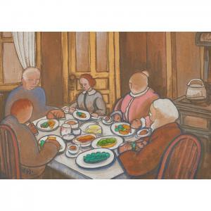 HANNELL Vinol M. S 1896,Family Dinner,1937,Treadway US 2015-06-06