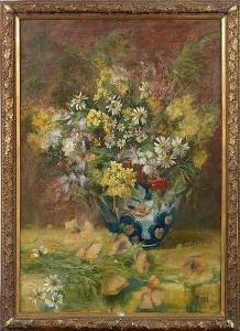 HANNON Théodore 1851-1916,Nature morte au vase de fleurs,1892,VanDerKindere BE 2021-10-12