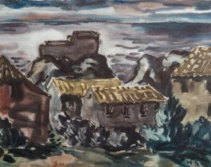 HANS Gassebner 1902-1966,Ansicht von Dubrovnik,1943,Nagel DE 2018-05-16