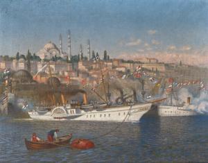 HANSCHE Reinhold 1867-1945,Arrival of Kaiser Wilhelm II in Constantinople,Sotheby's GB 2019-12-02