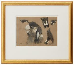 HANSELL Greg 1949,White Tailed Black Cockatoo,1993,Leonard Joel AU 2022-09-13