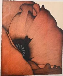 HANSEN Art 1929-2017,Red Poppy,1982,Nadeau US 2022-02-05