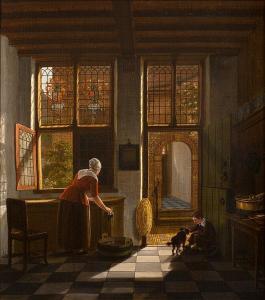 HANSEN Carel Lodewijk 1765-1840,Hollands interieur,Zeeuws NL 2016-06-09