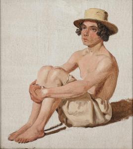 HANSEN Constantin 1804-1880,A study of a boy from Naples,Bruun Rasmussen DK 2024-03-25