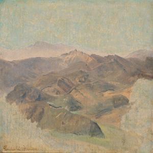 HANSEN Constantin 1804-1880,Landscape study, presumably from Italy,Bruun Rasmussen DK 2016-08-08
