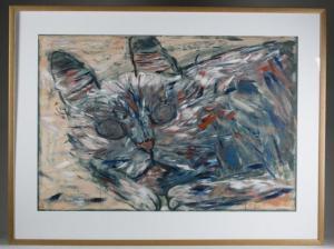 HANSEN Gaylen C. 1921,Neo-expressionist cat,Quinn & Farmer US 2016-11-12