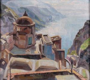 HANSEN Gordon 1904-1972,Matin à Positano près de Naples,1934,Lhomme BE 2014-03-01