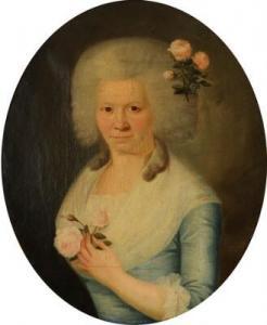 HANSEN Hans 1769-1828,Portrait of Sophie Hauch,1794,Bruun Rasmussen DK 2020-08-17