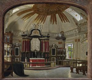 HANSEN Heinrich 1821-1890,Bregentved's chapel,Bruun Rasmussen DK 2024-01-29