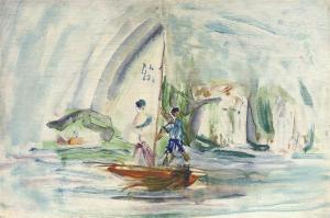 HANSEN Jop 1899-1960,Sailing on het Paterwoldse meer, Grongingen,1937,Christie's GB 2008-09-09