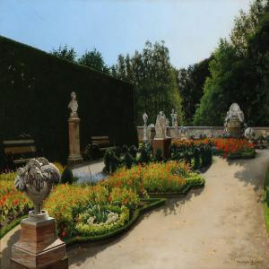 HANSEN Josef Theodor 1848-1912,A summer day in the marble park near Fredensbor,1890,Bruun Rasmussen 2016-01-25