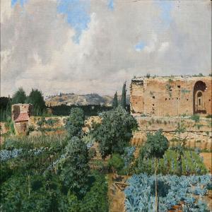 HANSEN Josef Theodor,View of Monte Pincio to Monte Mario, Rome,1894,Bruun Rasmussen 2015-10-05
