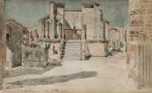 HANSEN Joseph Theodor 1848-1912,Ansicht des Tempio di Iside in Pompeji,Galerie Bassenge 2020-06-03