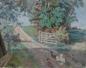 HANSEN Peter Marius 1868-1928,A driveway with ducks,Bruun Rasmussen DK 2024-03-18