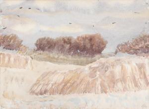 HANSEN Peter Marius 1868-1928,Haystacks in a field,Bruun Rasmussen DK 2023-11-27