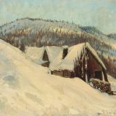 HANSEN Sigvard Marius 1859-1938,Swedish winterlandscape,1929,Bruun Rasmussen DK 2015-06-22