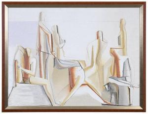 HANSON Joseph Mellor 1900-1961,Painters on a Dazzling Shore,1955,Brunk Auctions US 2021-06-10