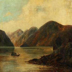 HANSSON A 1800-1800,Norwegian fiord scape,Bruun Rasmussen DK 2014-08-18