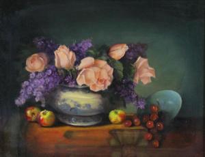 HANTZ PETER 2000,STILL LIFE - LILACS AND ROSES,Potomack US 2015-06-16