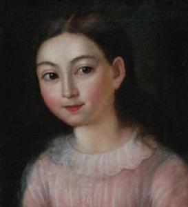 HANUSZ Feliks 1811-1876,Portret dziewczynki,1854,Rempex PL 2010-04-21