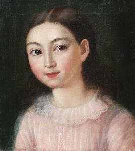 HANUSZ Feliks 1811-1876,Portret dziewczynki,1854,Rempex PL 2011-12-14