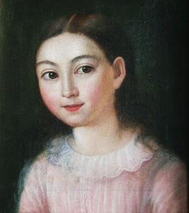 HANUSZ Feliks 1811-1876,Portret dziewczynki,1854,Rynek Sztuki PL 2009-03-08