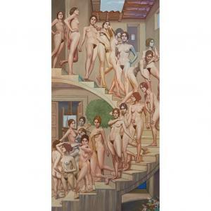 HARARI Hanahiah 1912-2000,Nude Descending Stairs,William Doyle US 2015-05-12