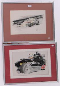 HARBOUR David 1935,studies of Formula 1 racing cars,1910,Burstow and Hewett GB 2017-09-27