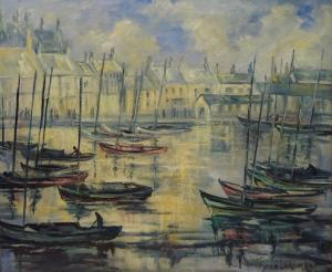 HARBOUR David 1935,Whitby Harbour,20th century,David Duggleby Limited GB 2017-08-26