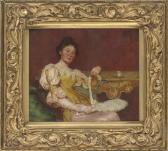 HARCOURT George 1869-1947,An elegant lady seated in an interior,Christie's GB 2008-03-18