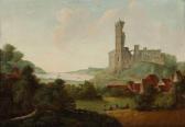 HARDER Hans,Study for view of the ruins of Koldinghus Castle,1824,Bruun Rasmussen 2020-10-05