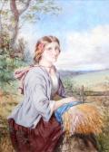 HARDIE DAVID 1835-1870,A farm girl with wheatsheaf,1865,Mallams GB 2013-10-02