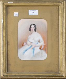 HARDING Emily J,Three-quarter Length Portrait of a Lady wearing a ,1846,Tooveys Auction 2017-11-29