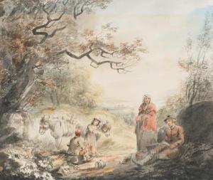 HARDING John,Woodcutters with their two donkeys,1796,Bellmans Fine Art Auctioneers 2023-09-05