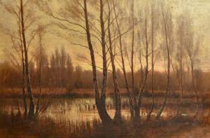 HARDING NORWOOD Arthur,a riverside landscape at dusk,20th Century,John Nicholson 2024-01-24