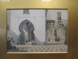 HARDING P 1800,A sun-lit Moorish courtyard, Algiers,Cheffins GB 2017-05-25