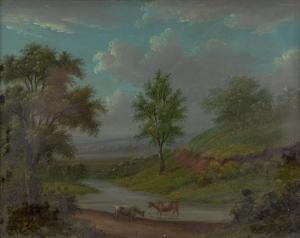 HARDING Sylvester 1745-1808,Landscape with Cattle,Mossgreen AU 2015-07-26