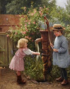 HARDMAN Minnie Jane 1800-1900,At the Water Pump,John Nicholson GB 2019-03-27