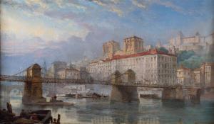 HARDWICK William Noble 1805-1865,THE BRIDGE,1855,Potomack US 2021-01-21