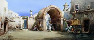 HARDY Cyril 1889-1951,'Arabs Archway, Arabia' and 'Market Place, Algiers',Bonhams GB 2012-08-07