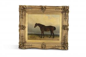 HARDY J,Portrait of a bay horse in a landscape,Adams IE 2019-10-15