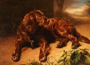 HARDY Jeremiah Pearson 1800-1888,Spaniel Resting in a Forest,Weschler's US 2014-12-05