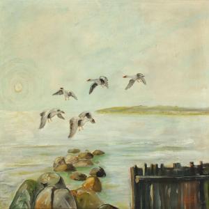 HARDY Peter 1900-1900,Coastal scenery with birds and rocks,1942,Bruun Rasmussen DK 2013-03-11