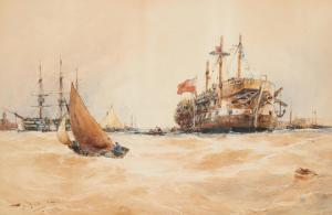 HARDY Thomas Bush 1842-1897,Bateau-ponton à Portsmouth,Horta BE 2024-04-22