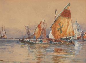 HARDY Thomas Bush 1842-1897,Boats in the Grand Canal, Venice,Bonhams GB 2024-04-24